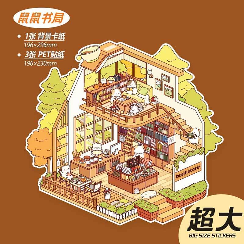 Slow Living Club DIY 3D Scene Stickers 3 Cute Miniature Scenes