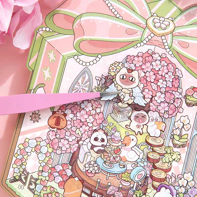 Crystal Ball DIY 3D Scene Stickers 4 Cute Miniature Scenes