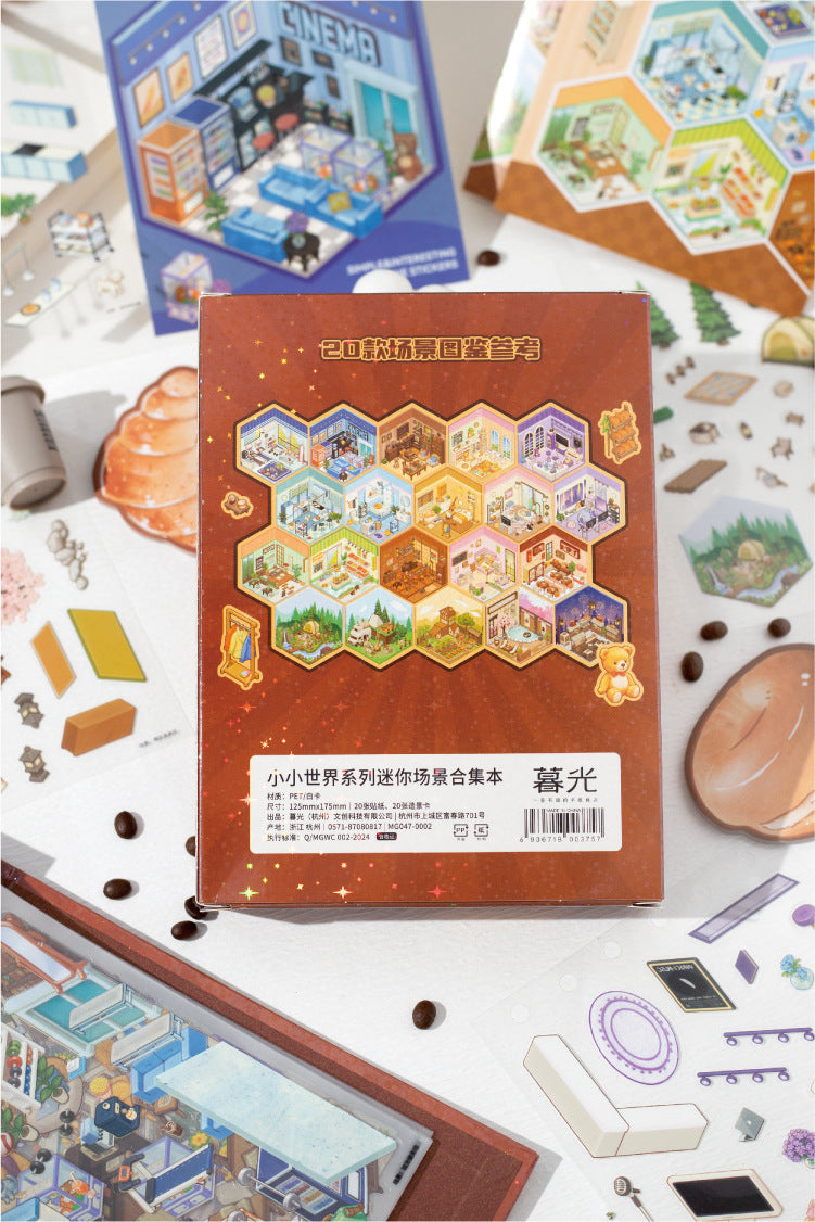 Tiny Wonderland 4 Micro-Diorama Collector's Pack DIY 3D Scene Stickers - Miniature Scenes