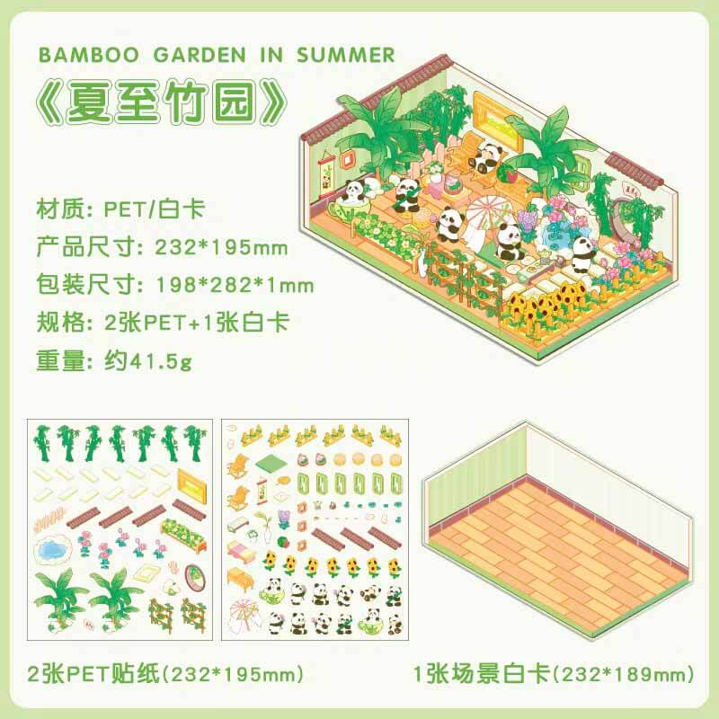 Fantasy Seasons DIY 3D Sticker Collection 4 Cute Miniature Scenes