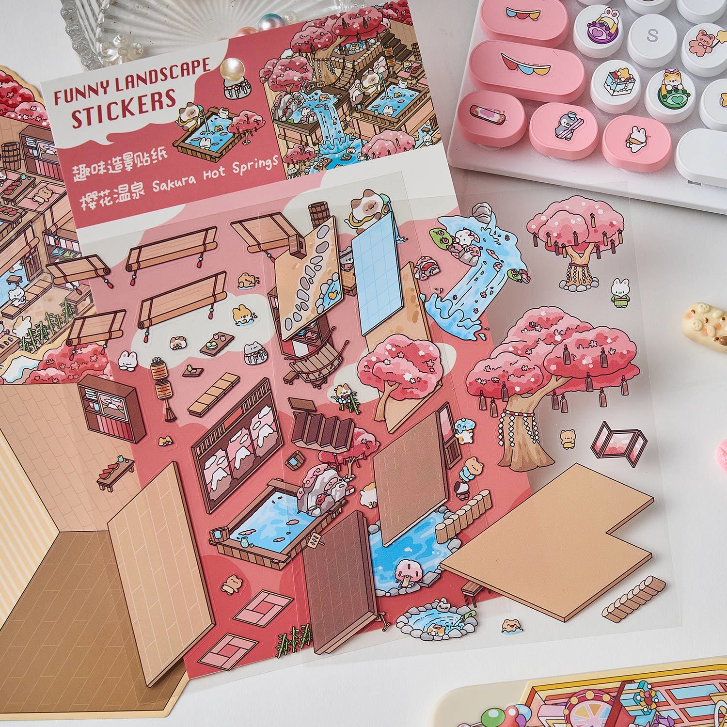 Magic Party Collection Scene Stickers - 4 Cute Miniature Scenes