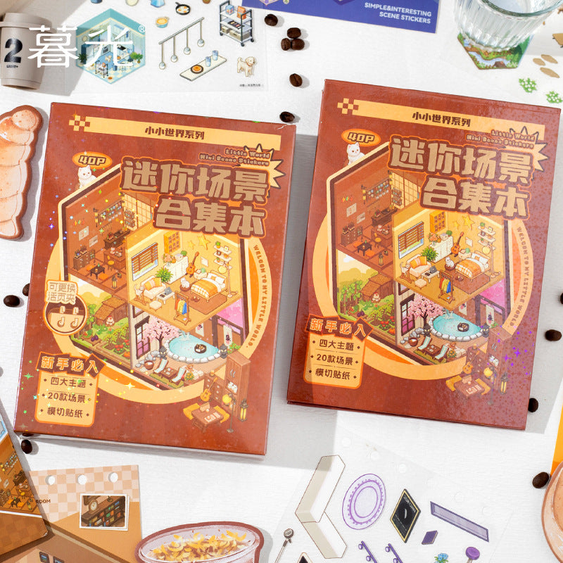 Tiny Wonderland 4 Micro-Diorama Collector's Pack DIY 3D Scene Stickers - Miniature Scenes