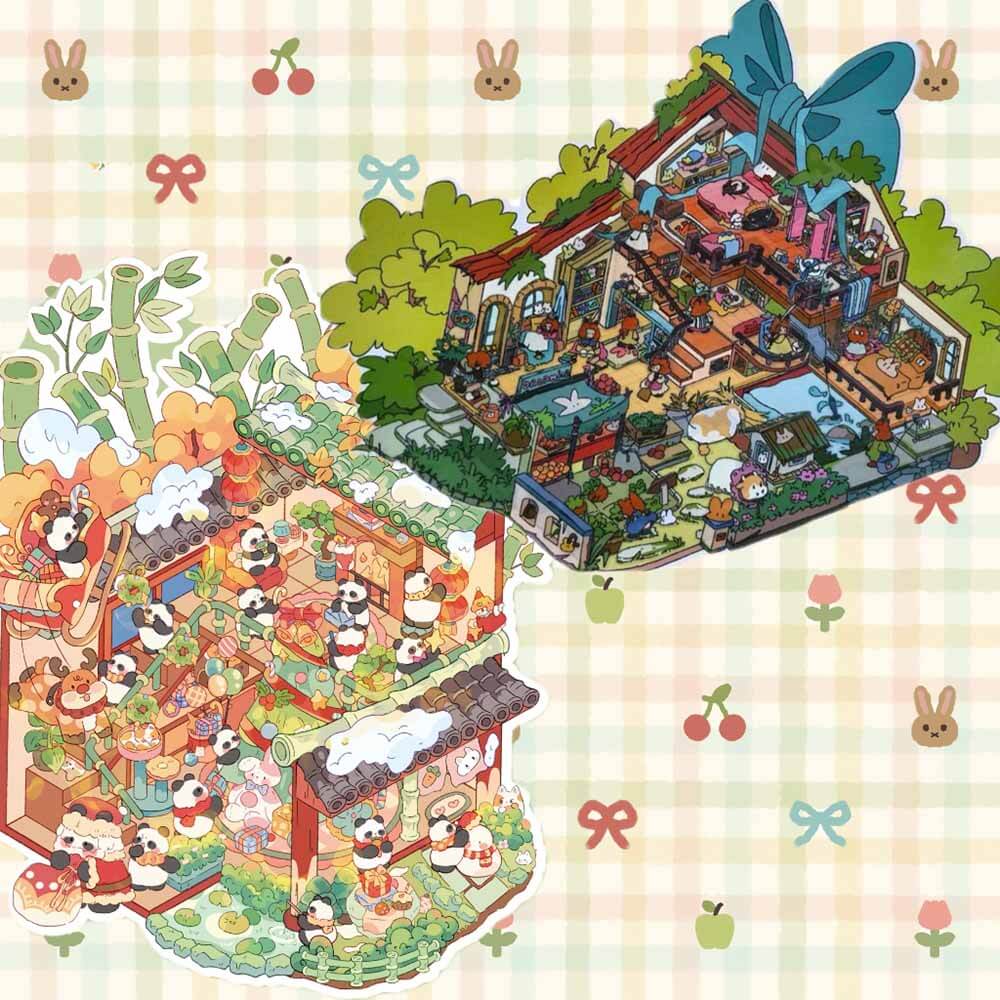 Alice's Life DIY 3D Scene Sticker Collection 2 Cute Miniature Scenes