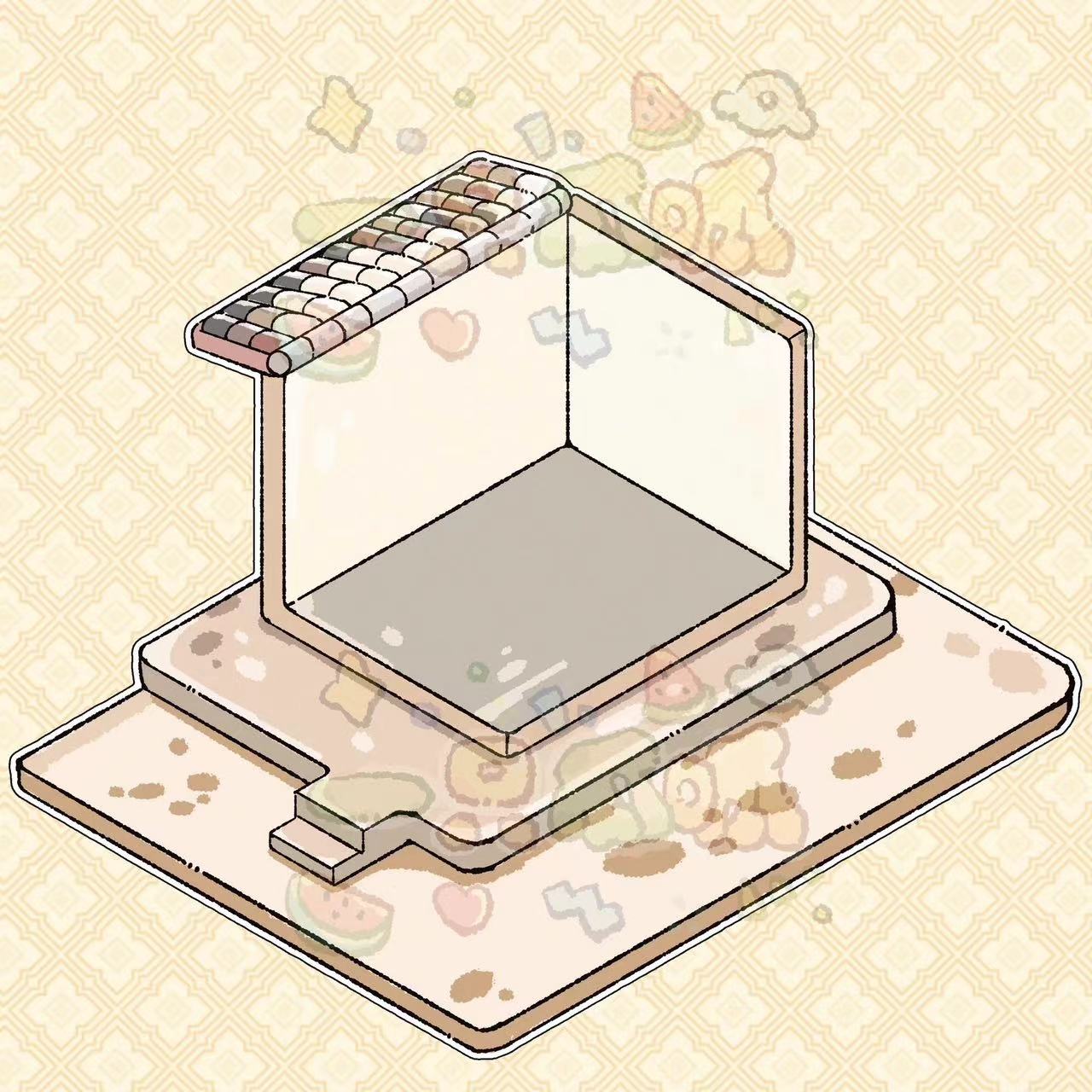 DIY Sticker Scene:Traditional Chinese Tea House Medicine Clinic Restaurant Cloth Shop