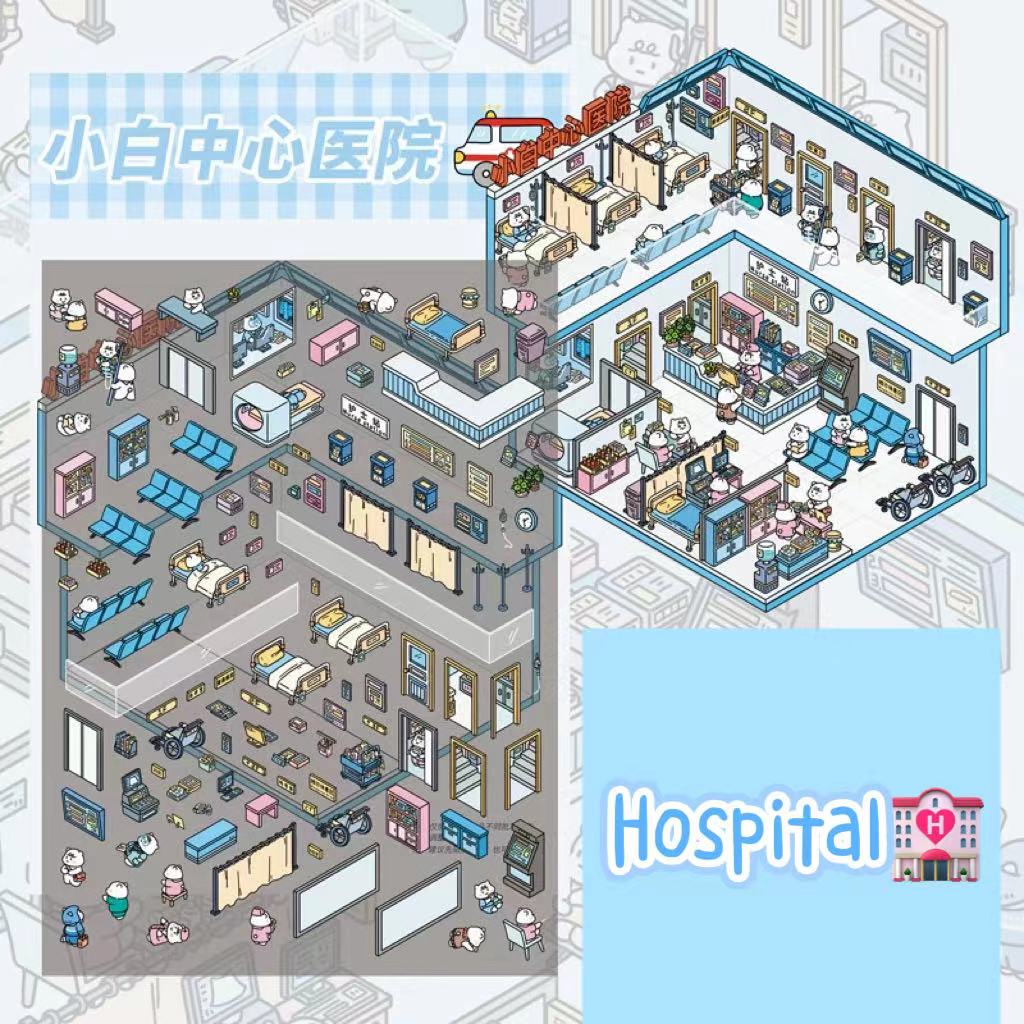 Sticker Scenes! Create DIY Bookstore|Izakaya|Sweet Cake|Burger Shop|Hotpot Restaurant
