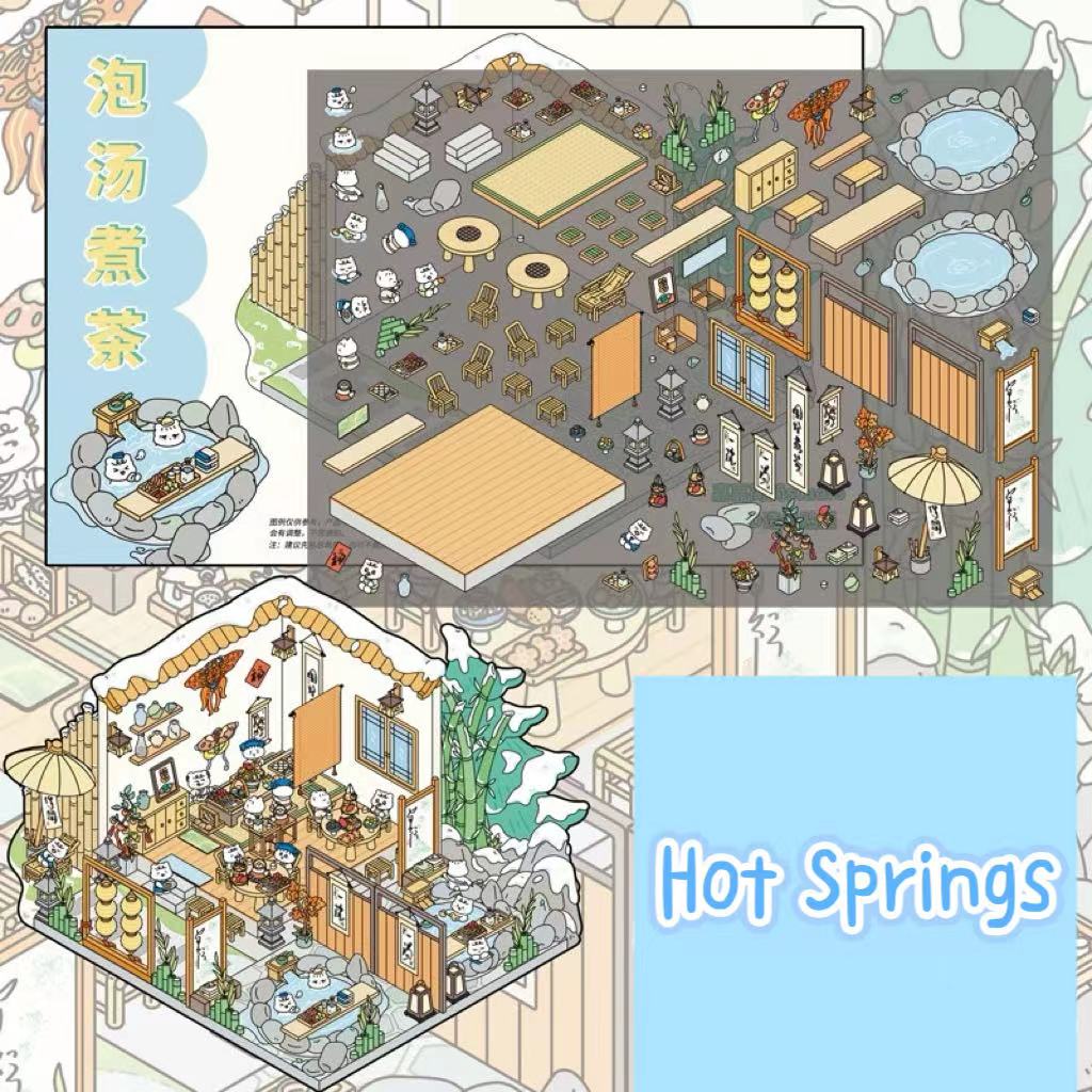 Western City Shop DIY 3D Scene Stickers 6 Cute Miniature Scenes