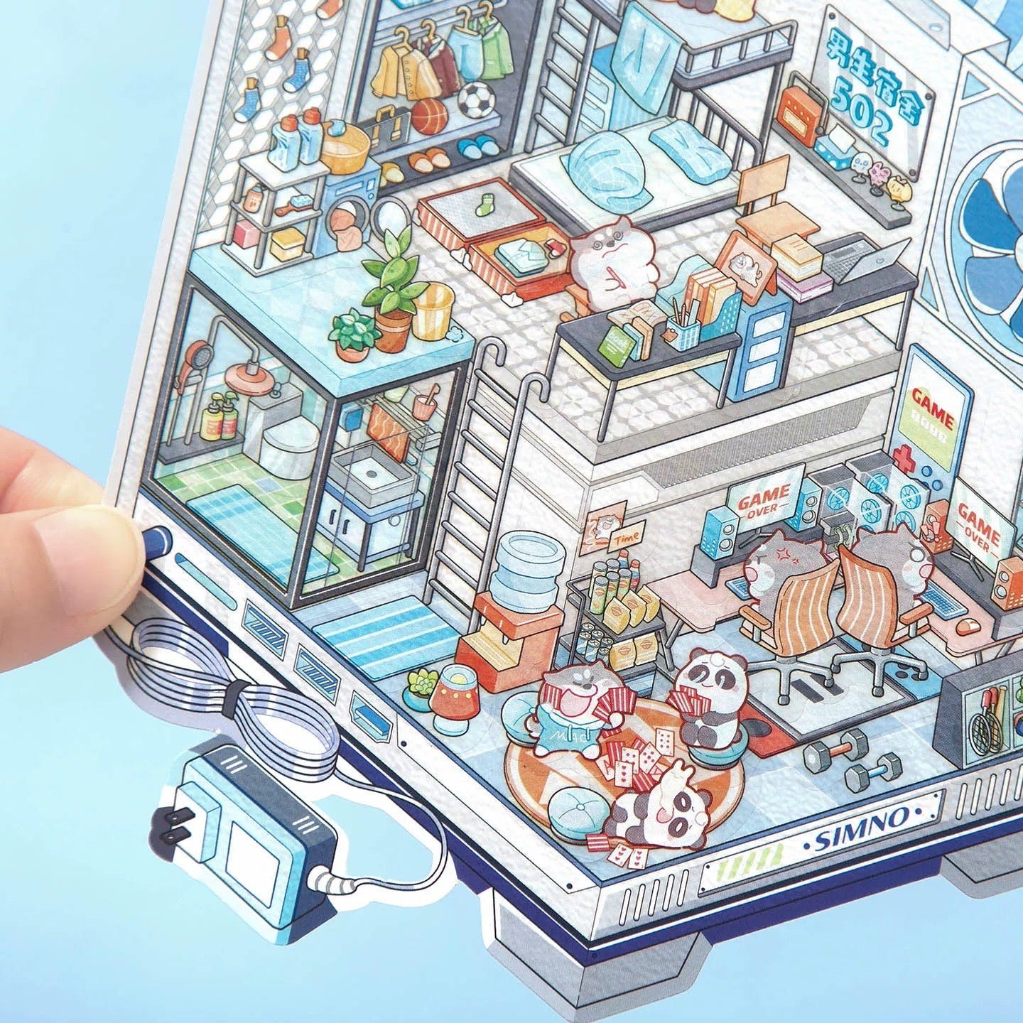 3D Sticker Scene DIY Girl Boy Dormitory