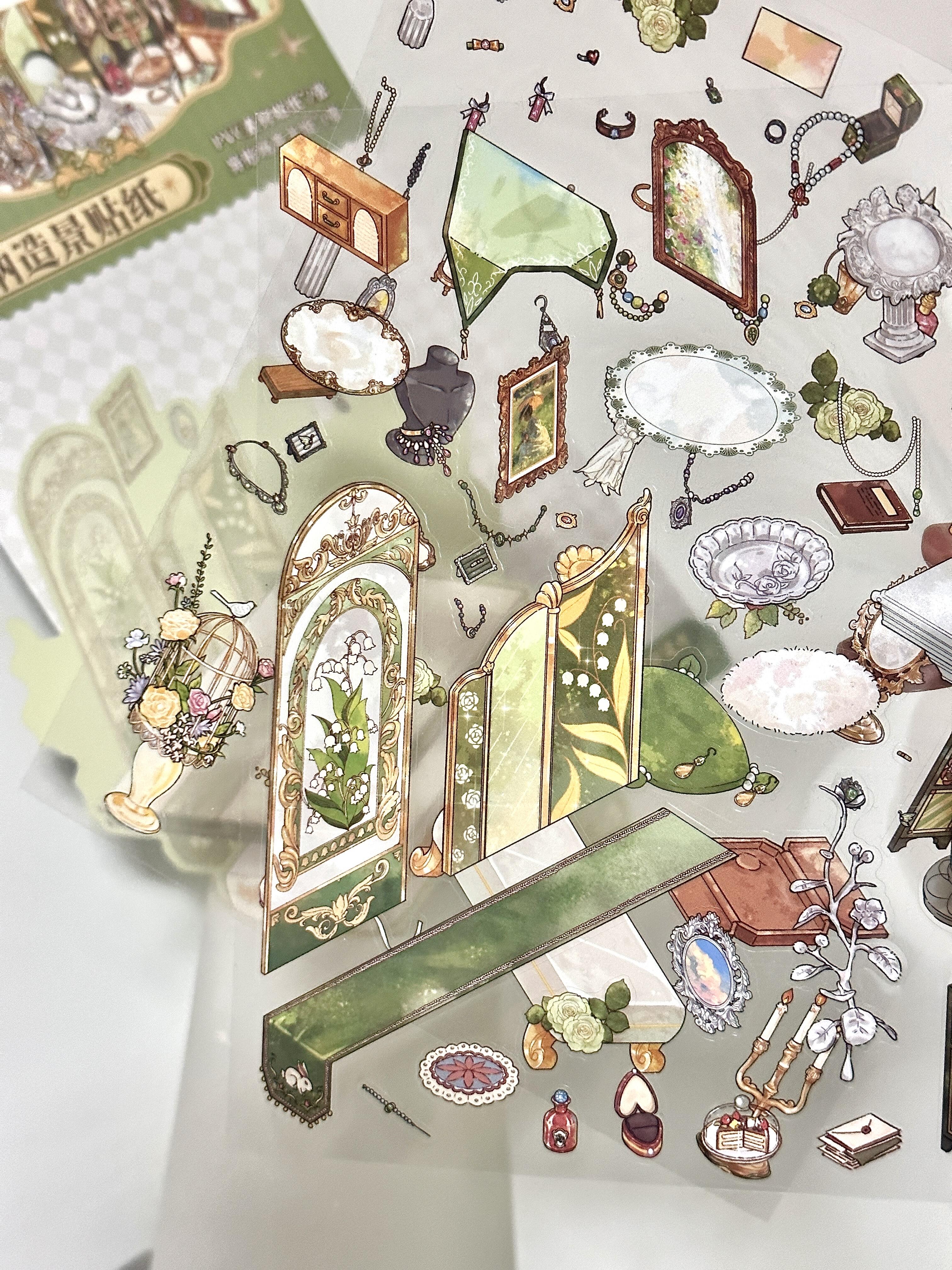 3D Landscape Sticker Boutique Jewelry