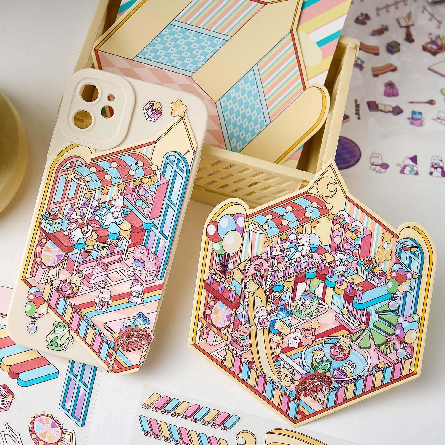 Magic Party Collection Scene Stickers - 4 Cute Miniature Scenes