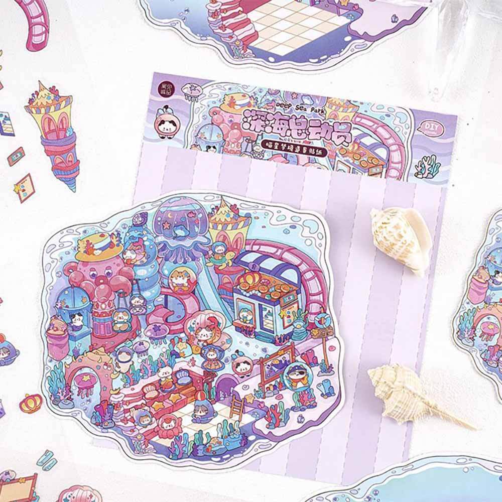 Meow Dreams DIY 3D Scene Stickers 4 Cute Miniature Scenes