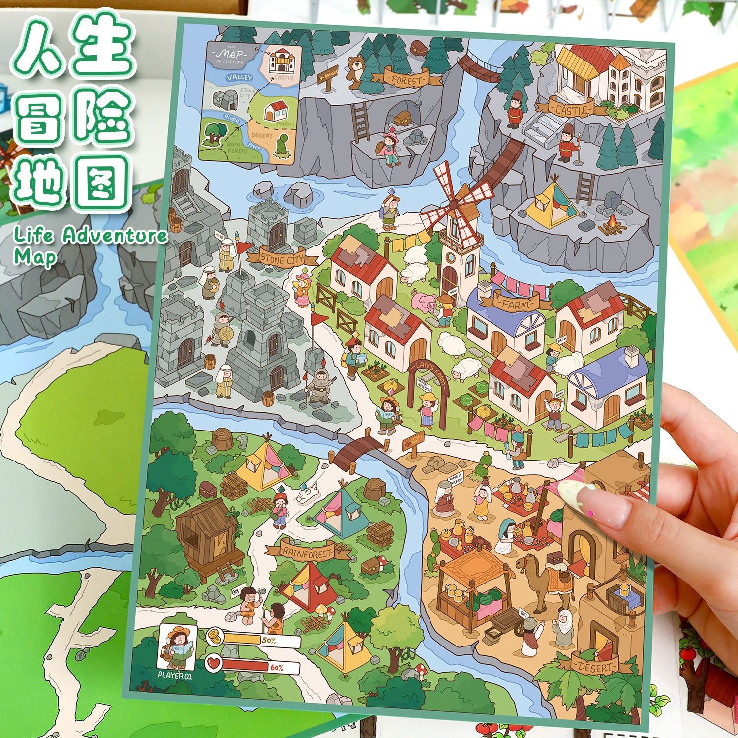 Countryside Chronicles 3D Sticker Scene: Barnyard Friends Adventure Cartography Pack