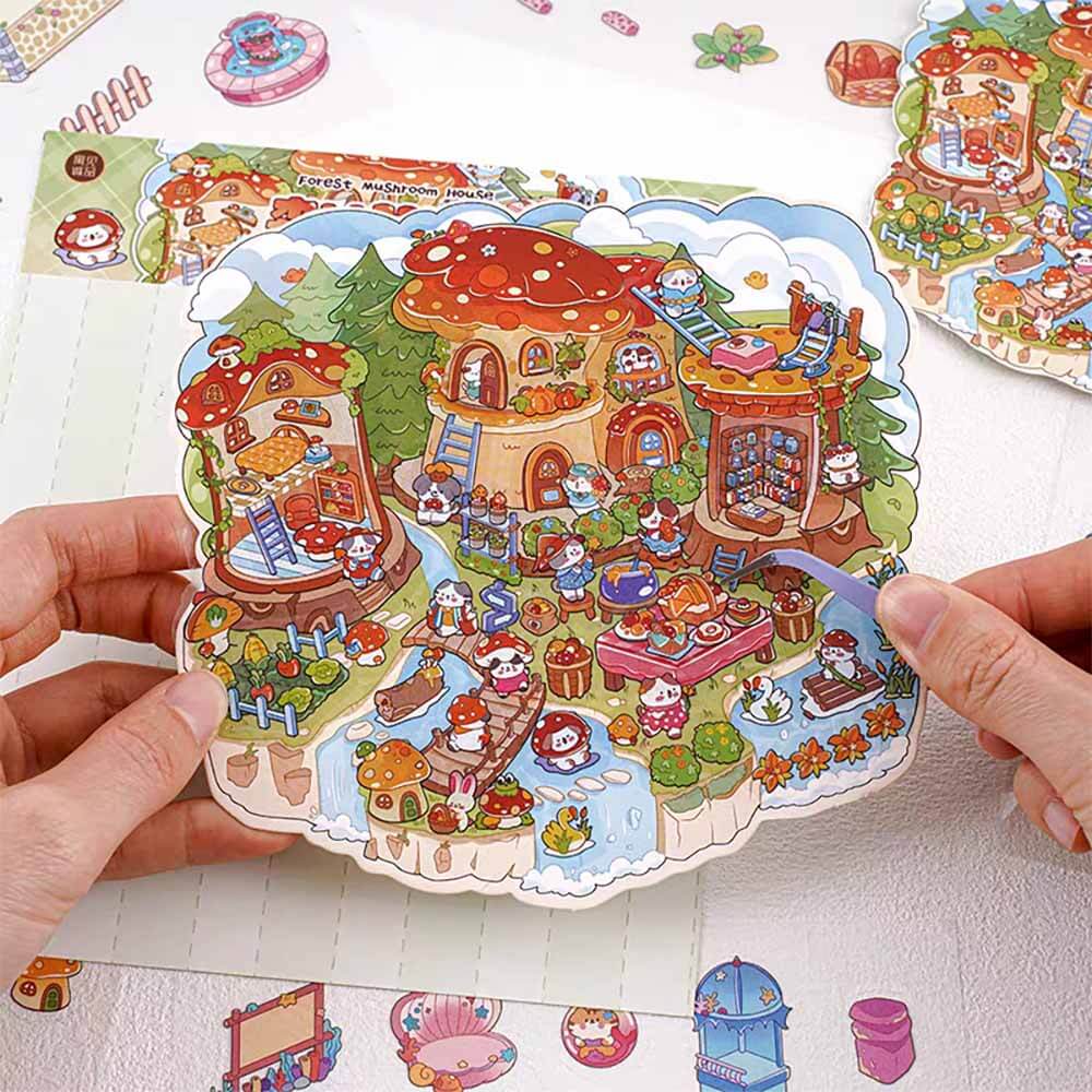 Meow Dreams DIY 3D Scene Stickers 4 Cute Miniature Scenes