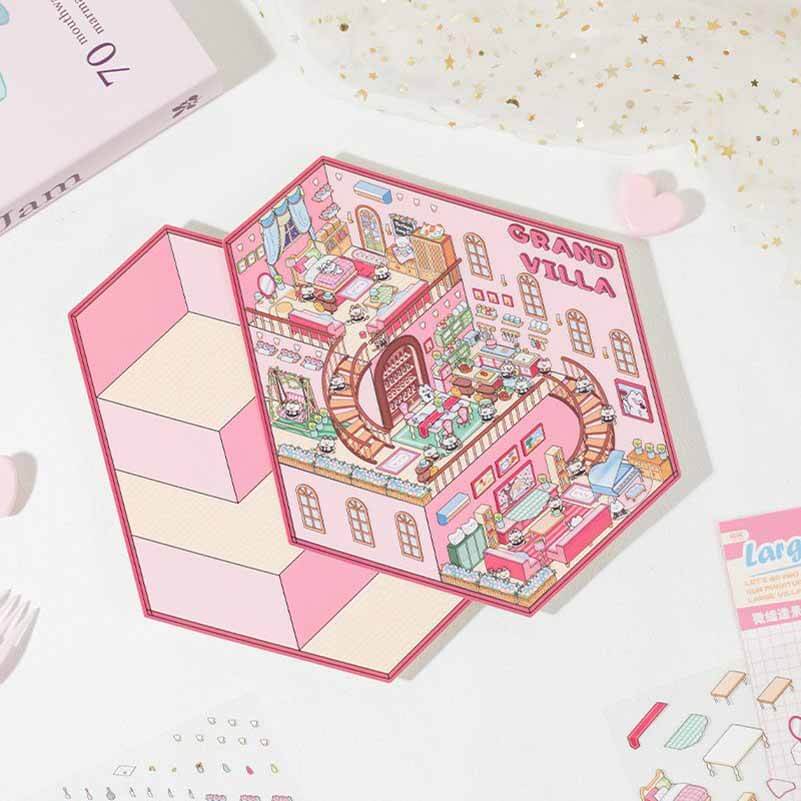 Fantasy World DIY 3D Scene Stickers 4 Cute Miniature Scenes