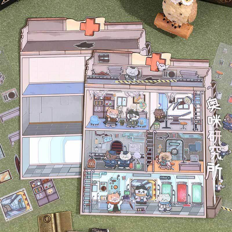 The Curious Society DIY 3D Scene Stickers 4 Cute Miniature Scenes
