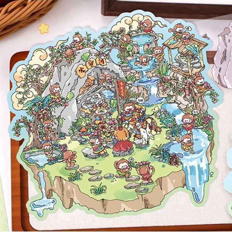 Timeless Scenery DIY 3D Scene Stickers 4 Cute Miniature Scenes