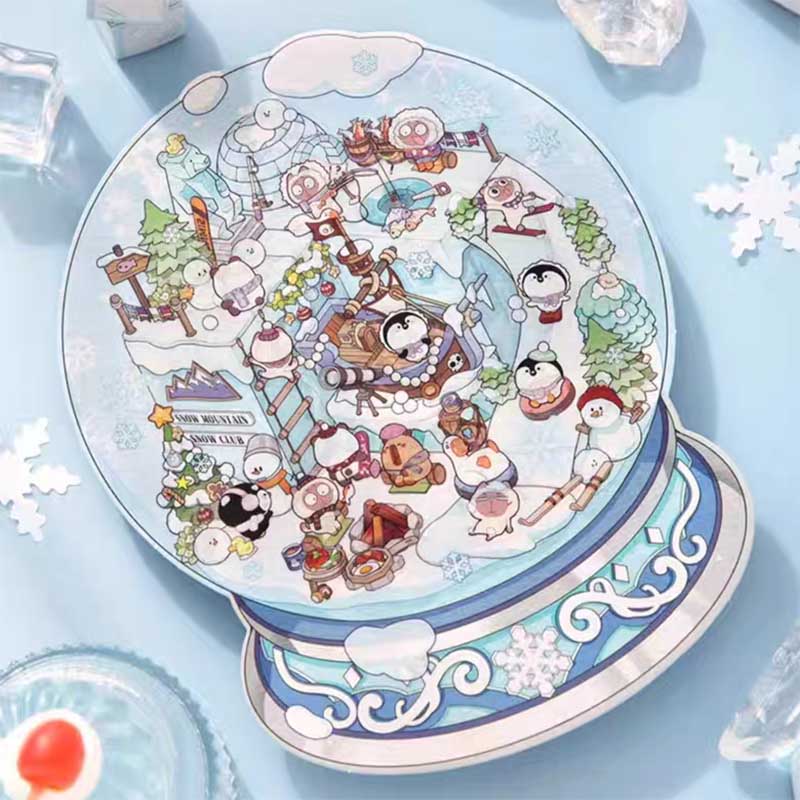 Crystal Ball DIY 3D Scene Stickers 4 Cute Miniature Scenes