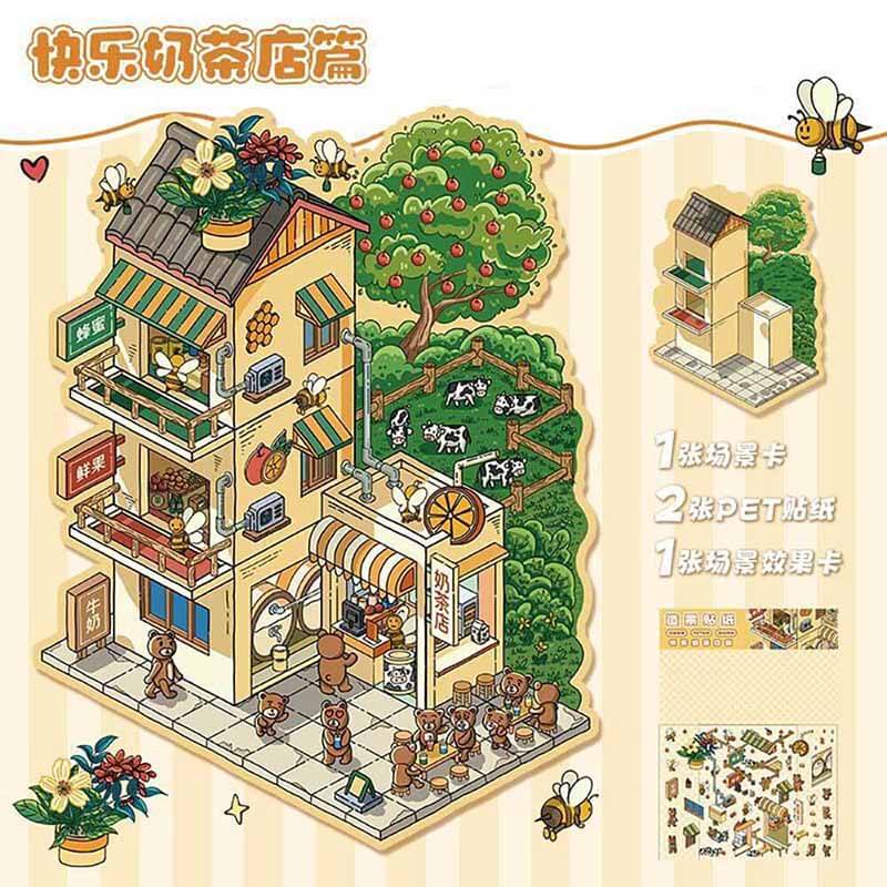 Seafood Restaurant DIY 3D Scene Stickers - Lovely Miniature Scenes