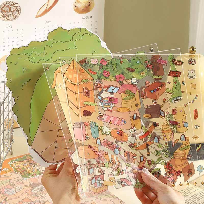 Bigger picture DIY 3D Scene Stickers 4 Cute Miniature Scenes