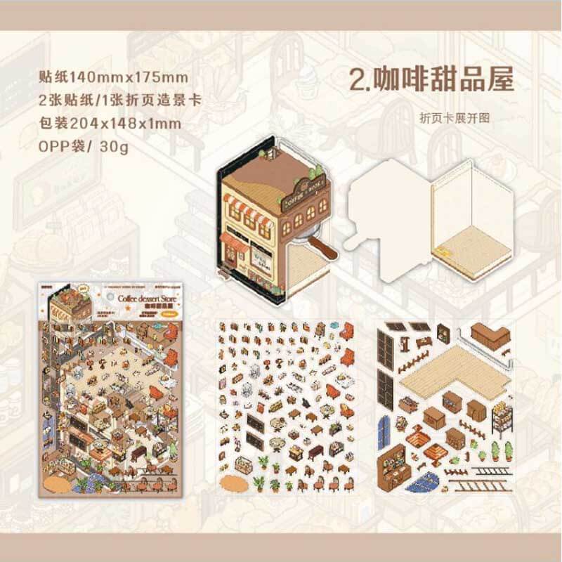 Baked Bliss DIY 3D Scene Stickers 2 Cute Miniature Scenes