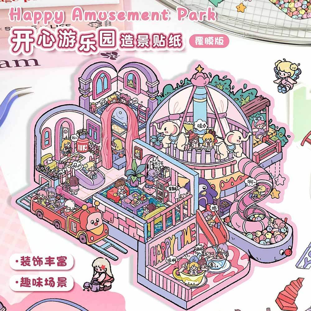 Children's World DIY 3D Scene Stickers 2 Cute Miniature Scenes