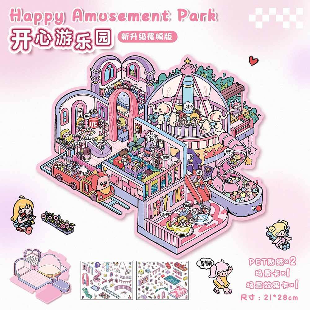 Children's World DIY 3D Scene Stickers 2 Cute Miniature Scenes