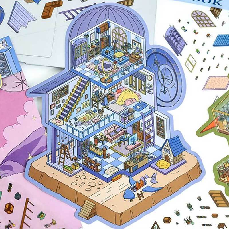 Cosmo Garden Lab DIY 3D Scene Stickers 2 Cute Miniature Scenes