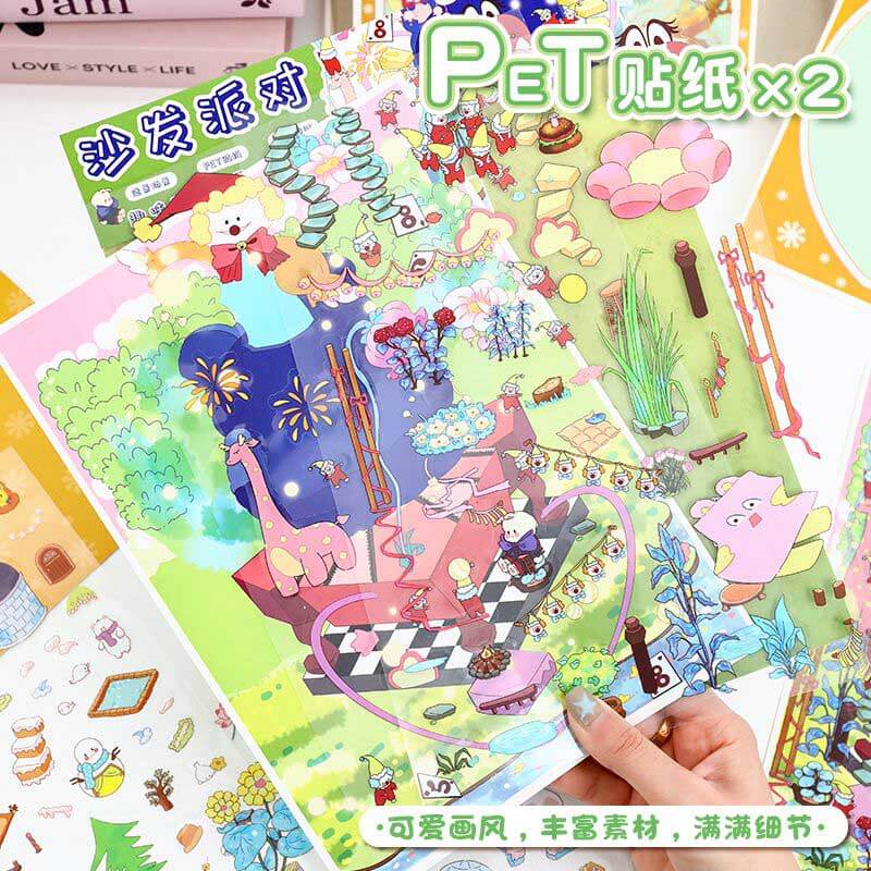 Cosy Dreamscapes DIY 3D Scene Stickers 2 Cute Miniature Scenes