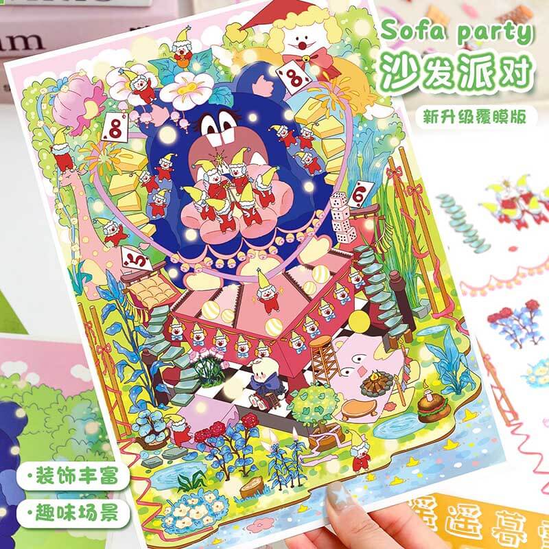 Cosy Dreamscapes DIY 3D Scene Stickers 2 Cute Miniature Scenes