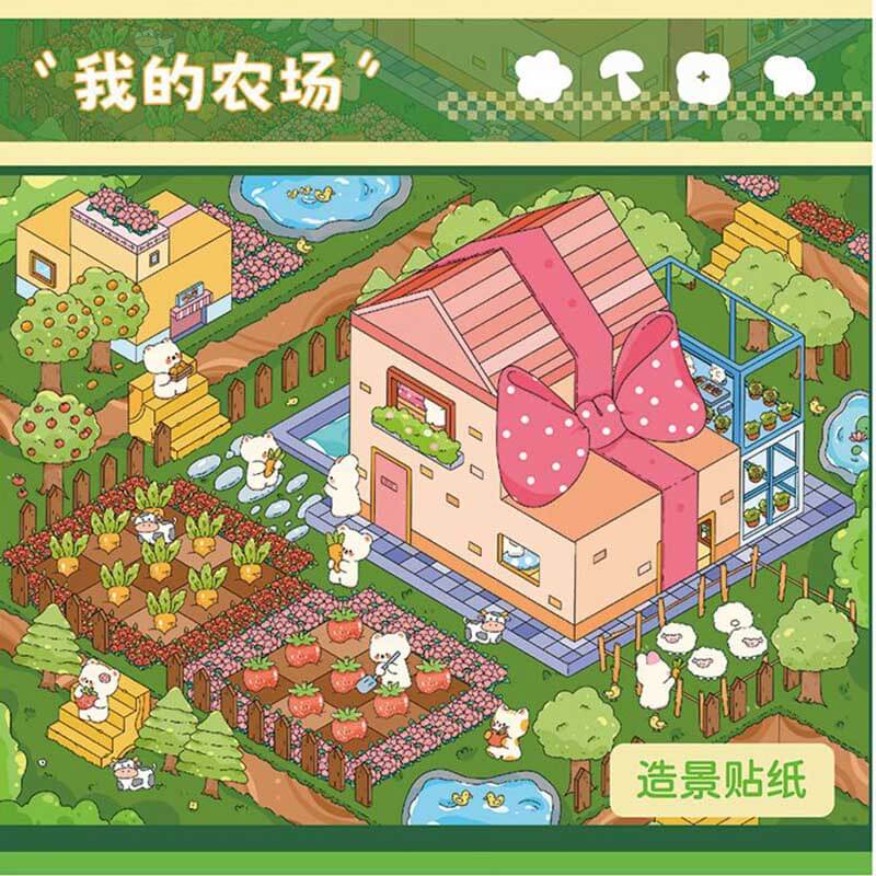 Cozy Country Corners DIY 3D Scene Stickers 3 Cute Miniature Scenes