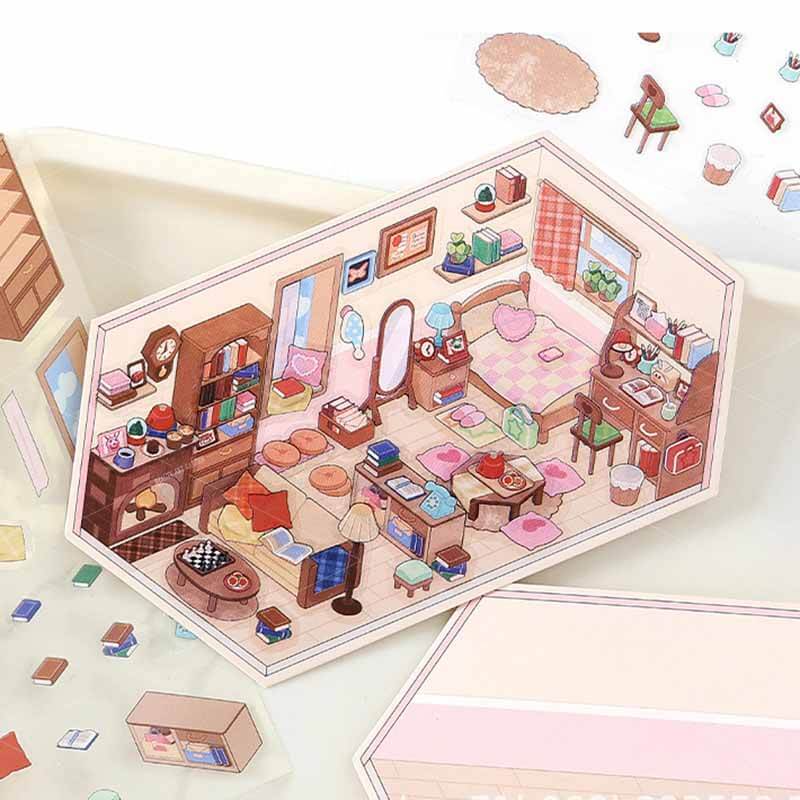Cozy Nooks DIY 3D Scene Stickers 4 Cute Miniature Scenes