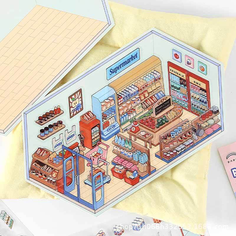 Cozy Nooks DIY 3D Scene Stickers 4 Cute Miniature Scenes