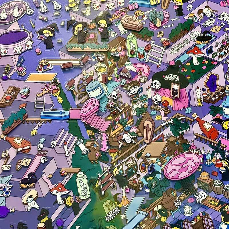 Dreamcore District DIY 3D Scene Stickers 3 Cute Miniature Scenes