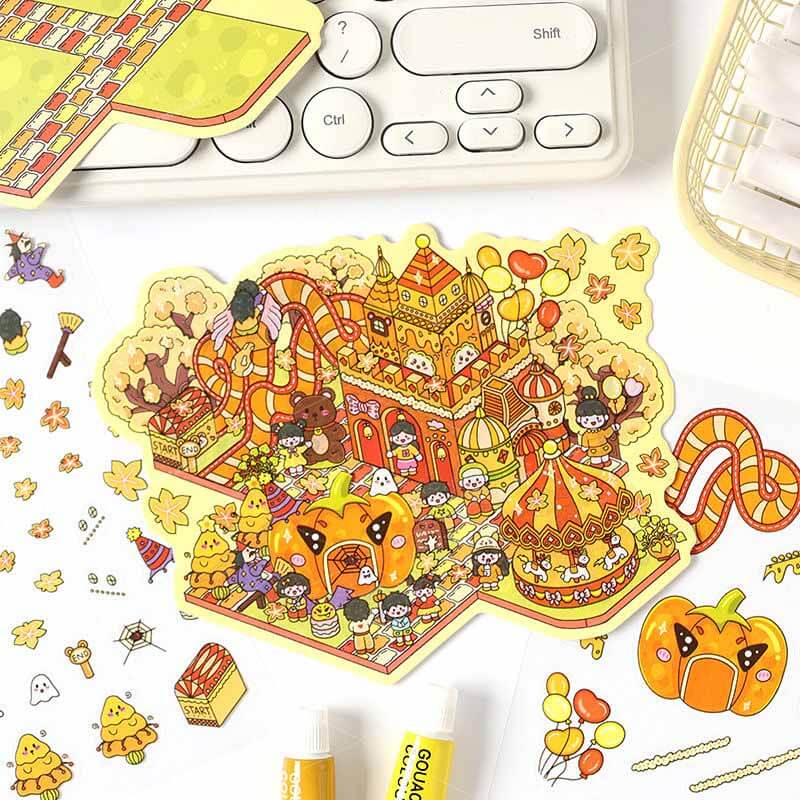 Dreamscape Parks DIY 3D Scene Stickers 4 Cute Miniature Scenes