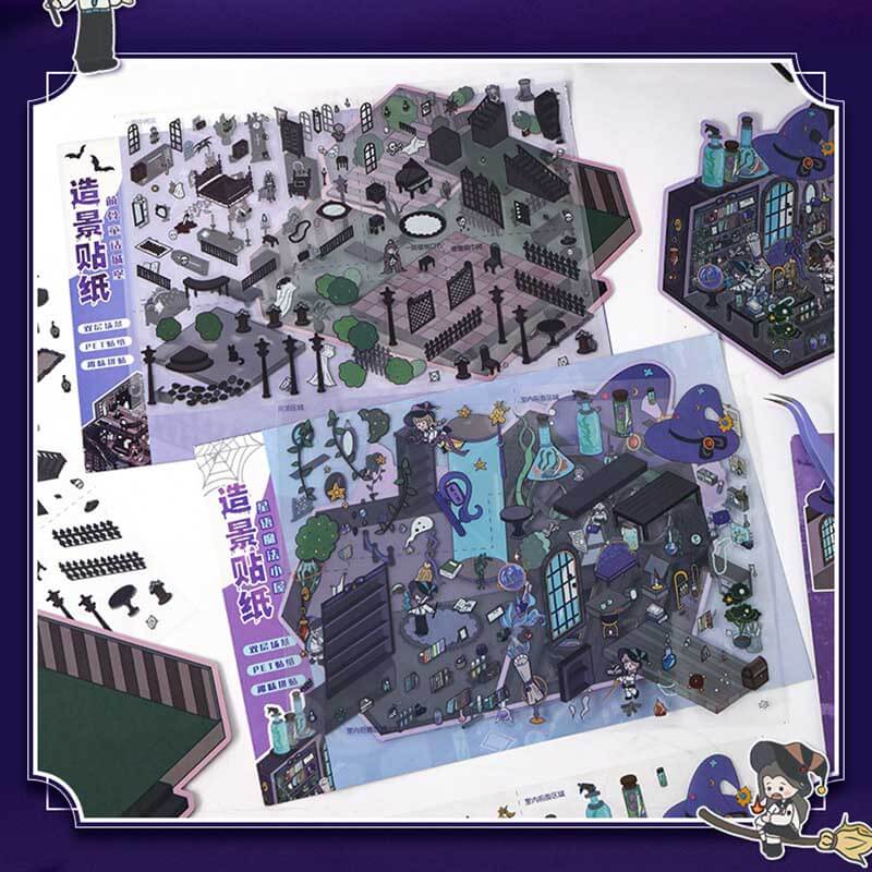 Enchanted Realms DIY 3D Scene Stickers 2 Cute Miniature Scenes