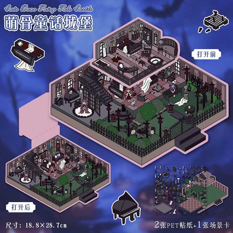 Enchanted Realms DIY 3D Scene Stickers 2 Cute Miniature Scenes