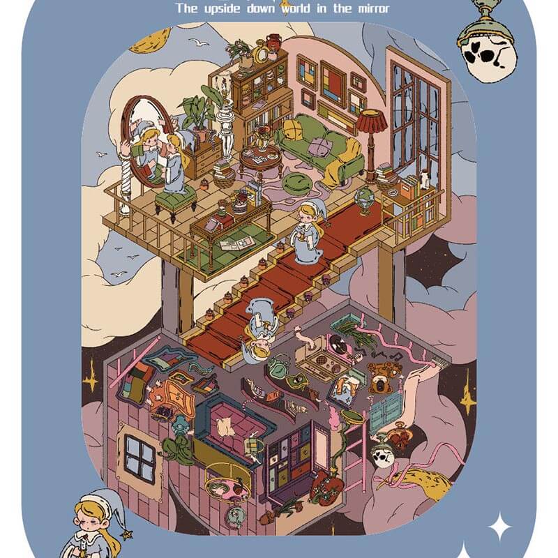 Ethereal Encounters DIY 3D Scene Sticker 2 Cute Miniature Scenes