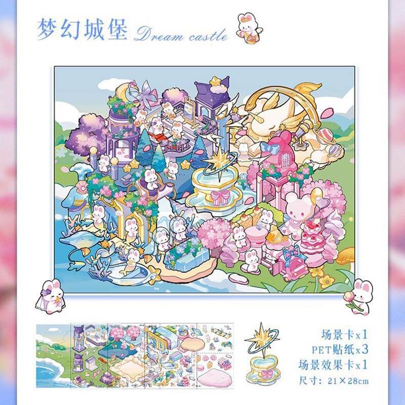 Fantasy Bliss Chronicles DIY 3D Scene Stickers Lovely 2 Miniature Scenes