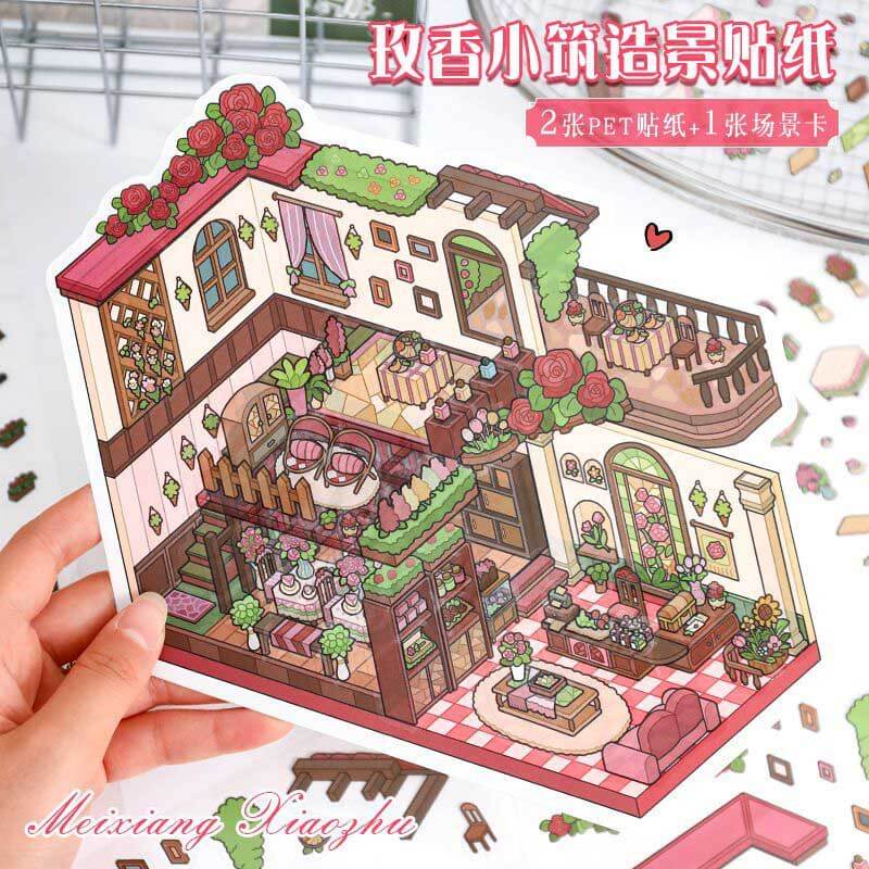 Fragrant Serenity DIY 3D Scene Stickers Lovely 2 Miniature Scenes