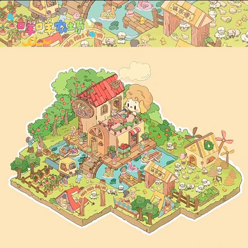 Gentle Paws DIY 3D Scene Stickers 3 Cute Miniature Scenes