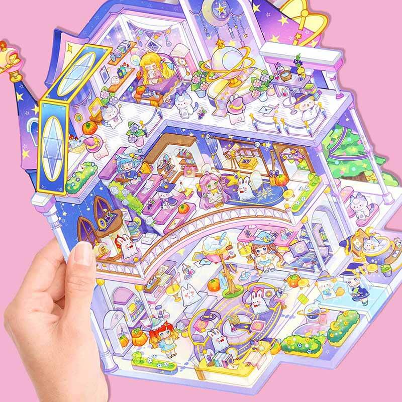 Joyful Journeys DIY 3D Scene Stickers 4 Cute Miniature Scenes