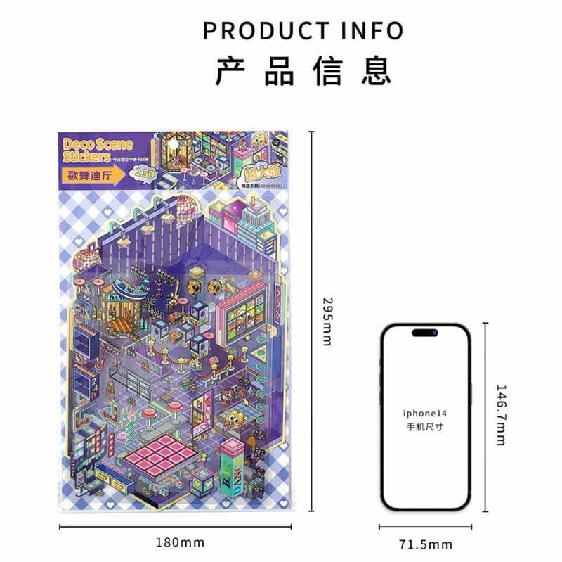 Kitsch City DIY 3D Scene Stickers 4 Cute Miniature Scenes