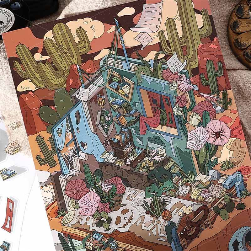 Lost Chapters DIY 3D Scene Stickers 2 Cute Miniature Scenes
