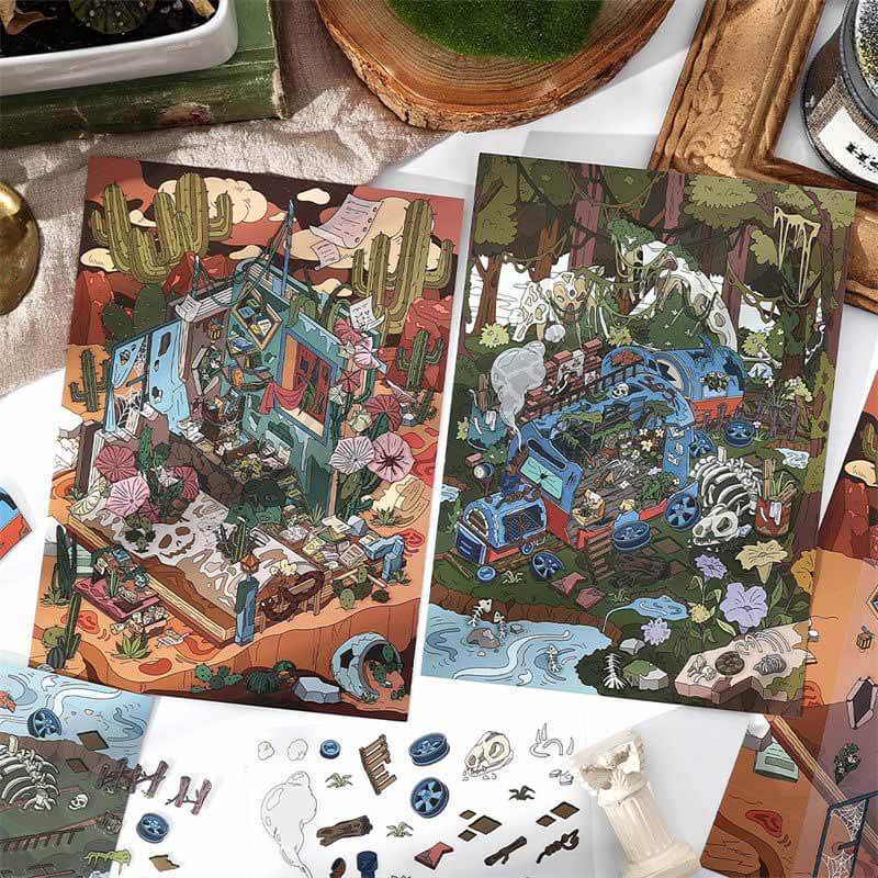 Lost Chapters DIY 3D Scene Stickers 2 Cute Miniature Scenes