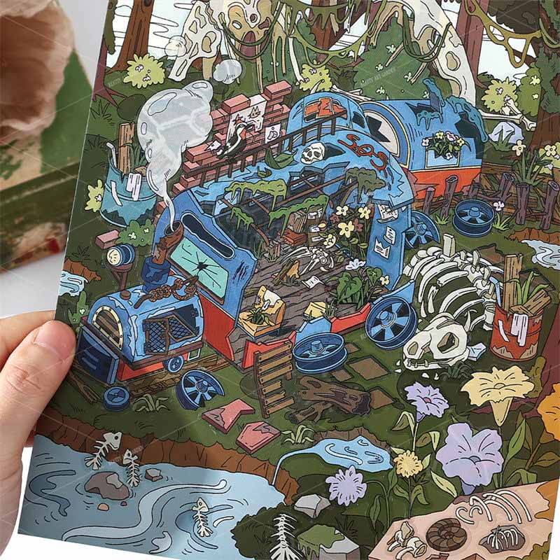 Lost Chapters DIY 3D Scene Stickers 2 Cute Miniature Scenes