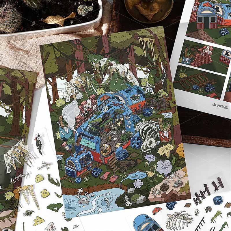 Lost Chapters DIY 3D Scene Stickers 2 Cute Miniature Scenes