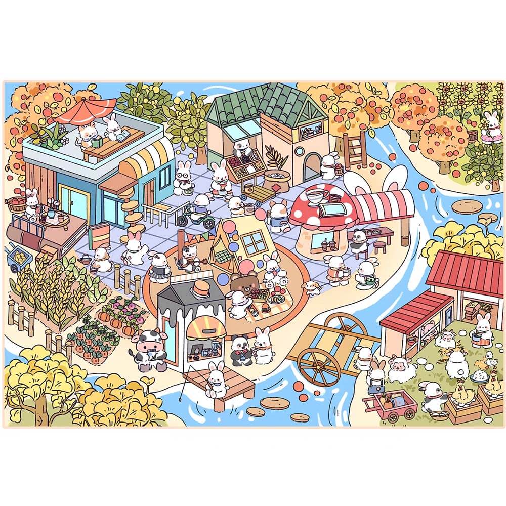 Lovely Season DIY 3D Scene Stickers 4 Cute Miniature Scenes