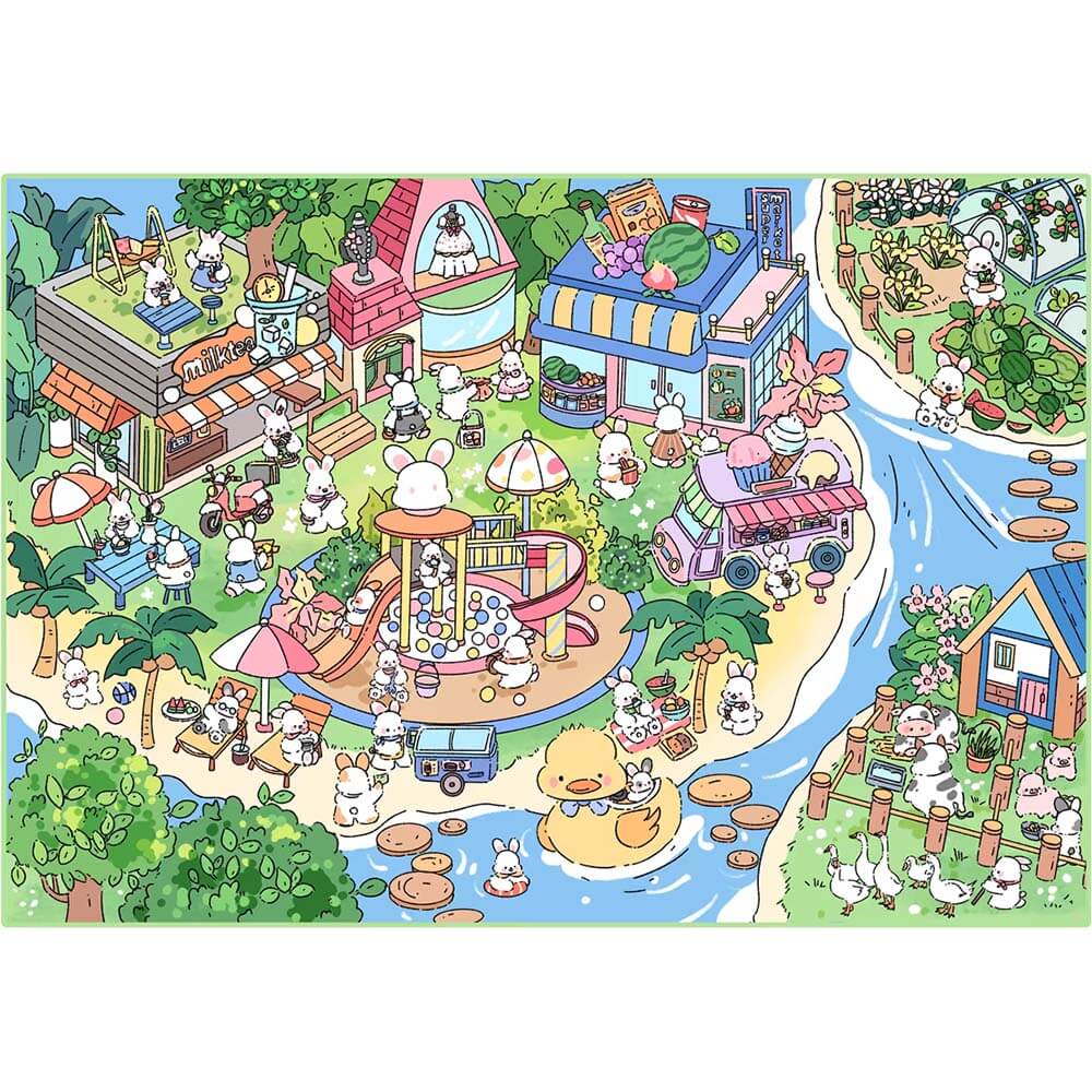 Lovely Season DIY 3D Scene Stickers 4 Cute Miniature Scenes