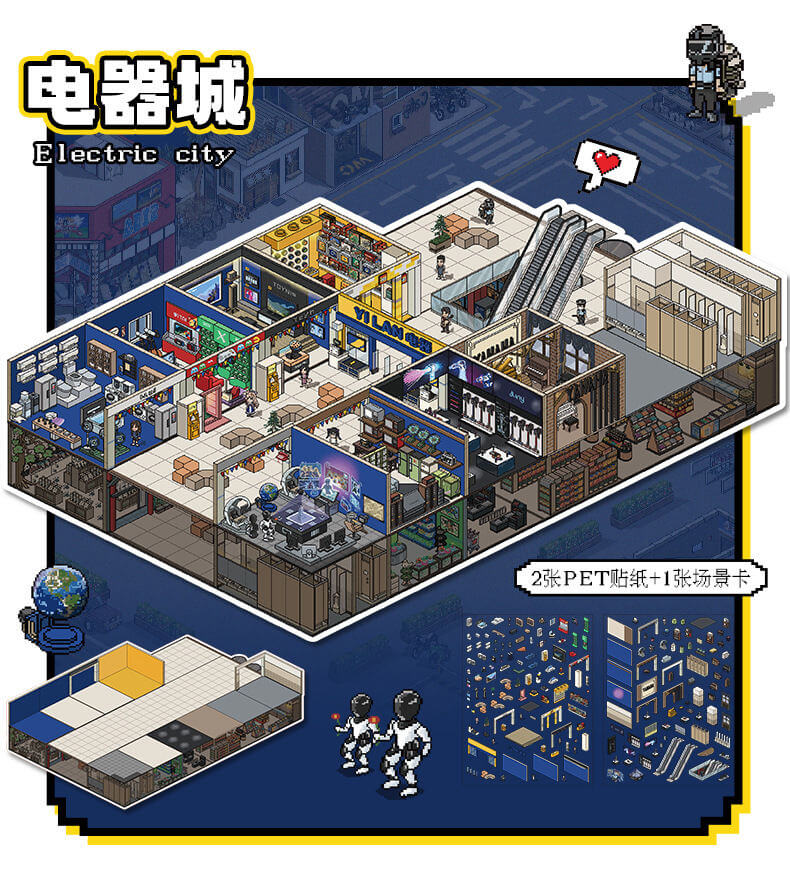 MiniCity Life DIY 3D Scene Stickers 2 Cute Miniature Scenes