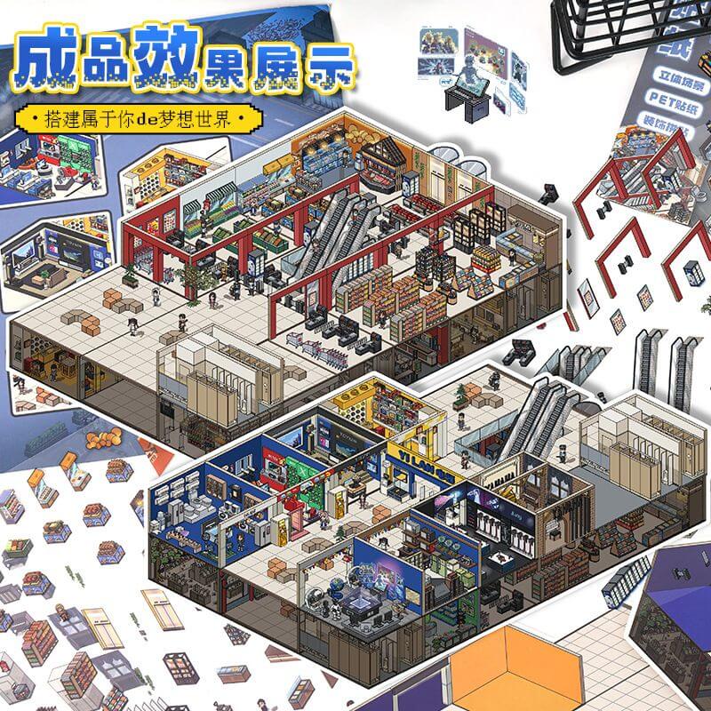 MiniCity Life DIY 3D Scene Stickers 2 Cute Miniature Scenes