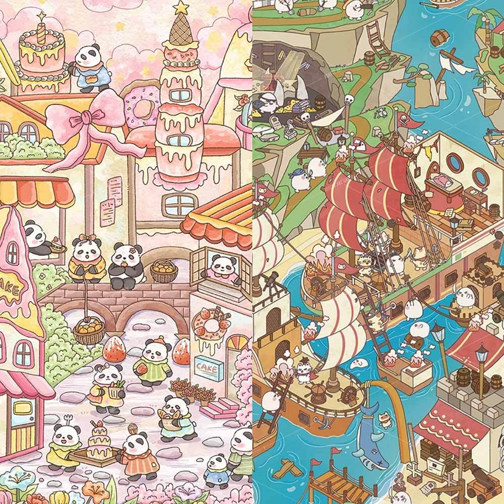 Mysterious Fantasy Life DIY 3D Scene Stickers 2 Cute Miniature Scenes